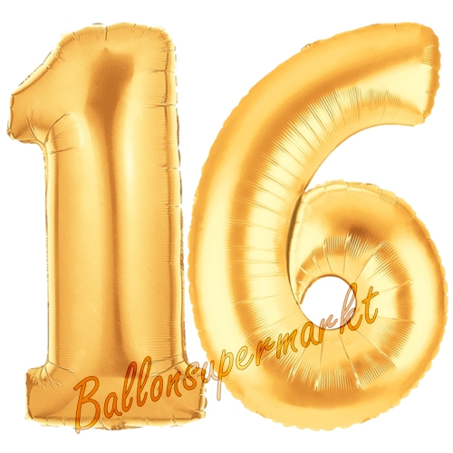 Folienballons-Zahlen-16-Gold-Luftballons-Geschenk-16.-Geburtstag-Jubilaeum-Firmenveranstaltung