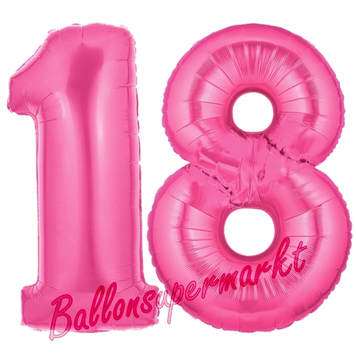 Folienballons-Zahlen-18-Pink-Luftballons-Geschenk-18.-Geburtstag-Jubilaeum-Firmenveranstaltung