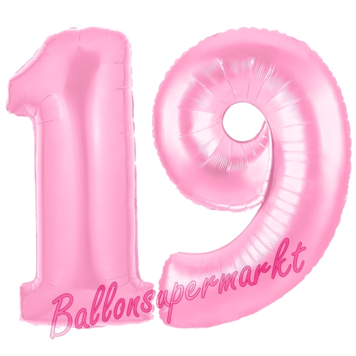 Folienballons-Zahlen-19-Rosa-Luftballons-Geschenk-19.-Geburtstag-Jubilaeum-Firmenveranstaltung