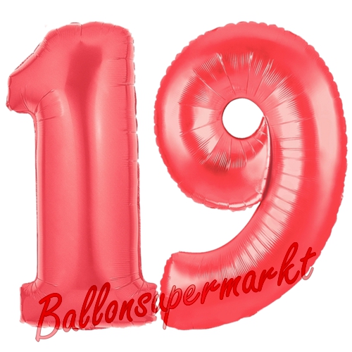 Folienballons-Zahlen-19-Rot-Luftballons-Geschenk-19.-Geburtstag-Jubilaeum-Firmenveranstaltung.