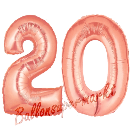 Folienballons-Zahlen-20-Rosegold-Luftballons-Geschenk-20.-Geburtstag-Jubilaeum-Firmenveranstaltung