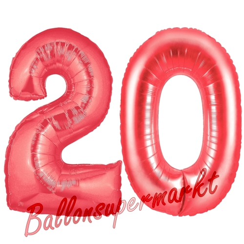 Folienballons-Zahlen-20-Rot-Luftballons-Geschenk-20.-Geburtstag-Jubilaeum-Firmenveranstaltung