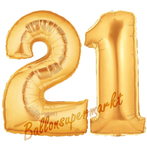 Folienballons-Zahlen-21-Gold-Luftballons-Geschenk-21.-Geburtstag-Jubilaeum-Firmenveranstaltung