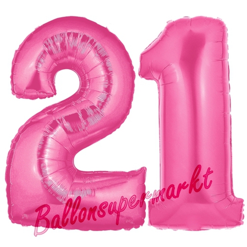 Folienballons-Zahlen-21-Pink-Luftballons-Geschenk-21.-Geburtstag-Jubilaeum-Firmenveranstaltung
