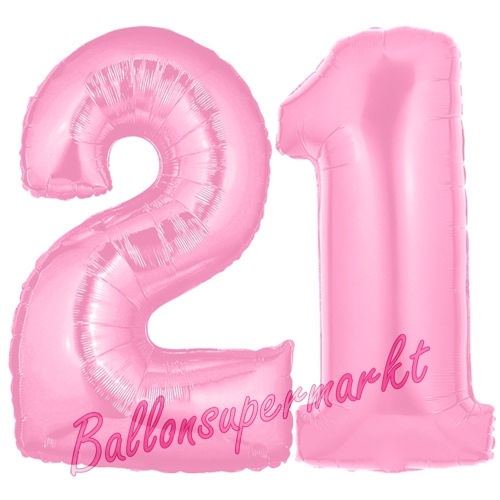 Folienballons-Zahlen-21-Rosa-Luftballons-Geschenk-21.-Geburtstag-Jubilaeum-Firmenveranstaltung
