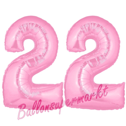Folienballons-Zahlen-22-Rosa-Luftballons-Geschenk-22.-Geburtstag-Jubilaeum-Firmenveranstaltung