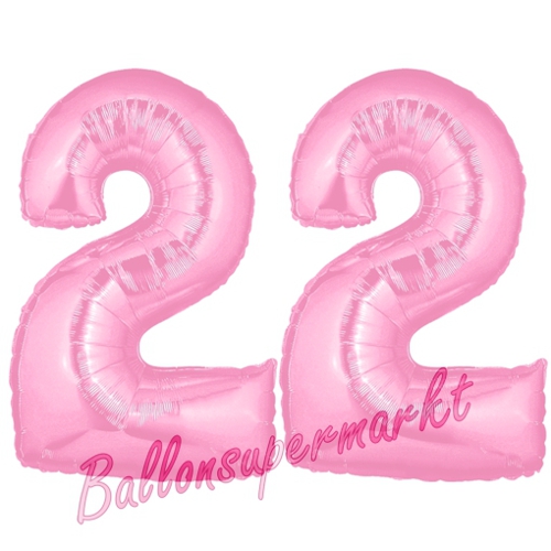 Folienballons-Zahlen-22-Rosa-Luftballons-Geschenk-22.-Geburtstag-Jubilaeum-Firmenveranstaltung