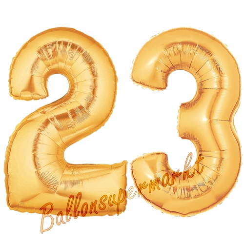 Folienballons-Zahlen-23-Gold-Luftballons-Geschenk-23.-Geburtstag-Jubilaeum-Firmenveranstaltung