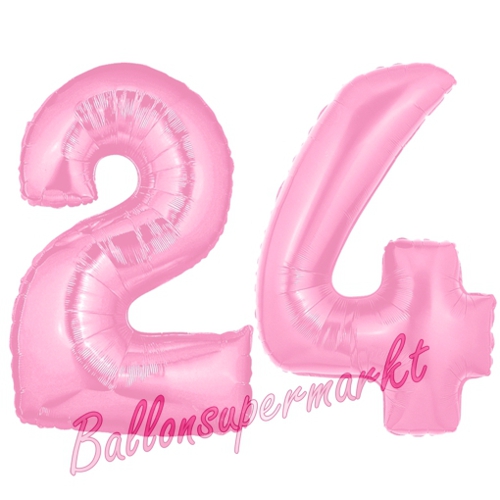 Folienballons-Zahlen-24-Rosa-Luftballons-Geschenk-24.-Geburtstag-Jubilaeum-Firmenveranstaltung
