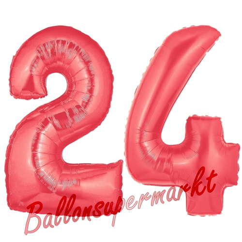 Folienballons-Zahlen-24-Rot-Luftballons-Geschenk-24.-Geburtstag-Jubilaeum-Firmenveranstaltung
