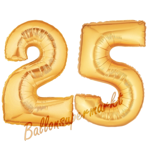 Folienballons-Zahlen-25-Gold-Luftballons-Geschenk-25.-Geburtstag-Jubilaeum-Firmenveranstaltung