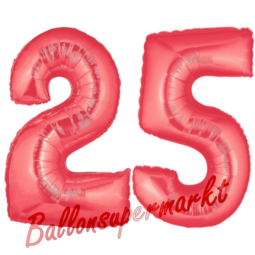 Folienballons-Zahlen-25-Rot-Luftballons-Geschenk-25.-Geburtstag-Jubilaeum-Firmenveranstaltung