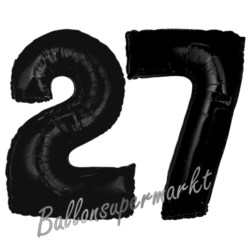 Folienballons-Zahlen-27-Schwarz-Luftballons-Geschenk-27.-Geburtstag-Jubilaeum-Firmenveranstaltung