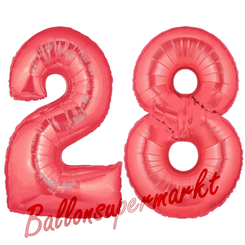 Folienballons-Zahlen-28-Rot-Luftballons-Geschenk-28.-Geburtstag-Jubilaeum-Firmenveranstaltung