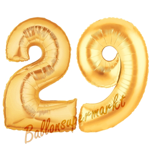 Folienballons-Zahlen-29-Gold-Luftballons-Geschenk-29.-Geburtstag-Jubilaeum-Firmenveranstaltung