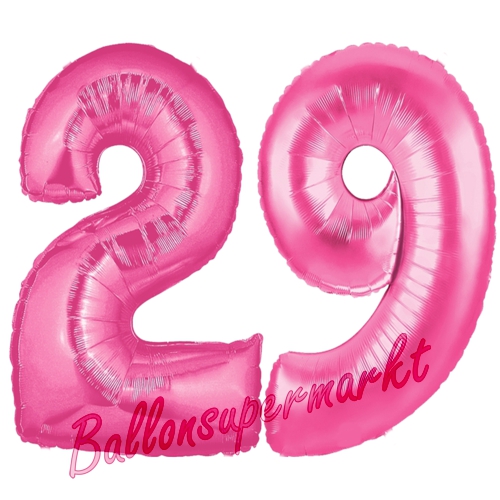 Folienballons-Zahlen-29-Pink-Luftballons-Geschenk-29.-Geburtstag-Jubilaeum-Firmenveranstaltung