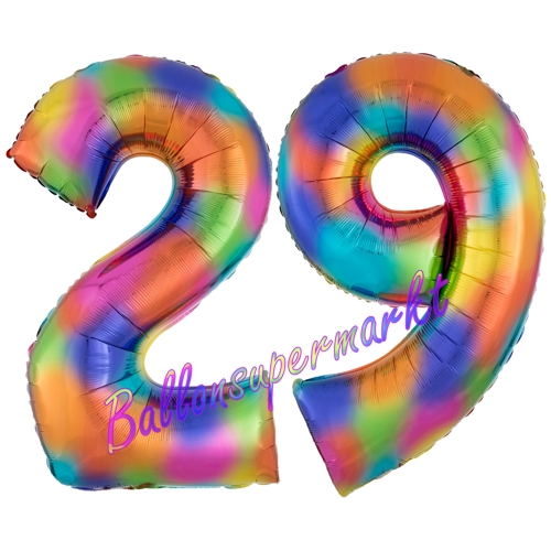 Folienballons-Zahlen-29-Regenbogen-Luftballons-Geschenk-29.-Geburtstag-Jubilaeum-Firmenveranstaltung