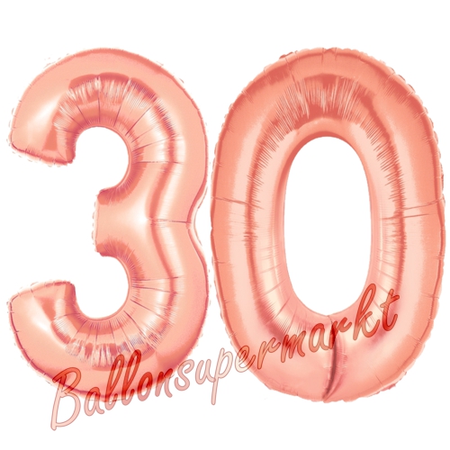 Folienballons-Zahlen-30-Rosegold-Luftballons-Geschenk-30.-Geburtstag-Jubilaeum-Firmenveranstaltung