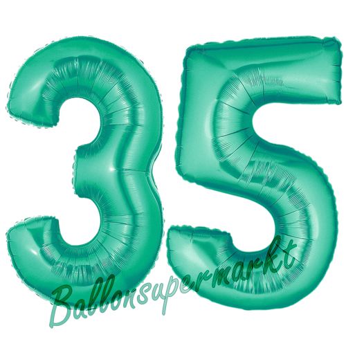 Folienballons-Zahlen-35-Aquamarin-Luftballons-Geschenk-35.-Geburtstag-Jubilaeum-Firmenveranstaltung