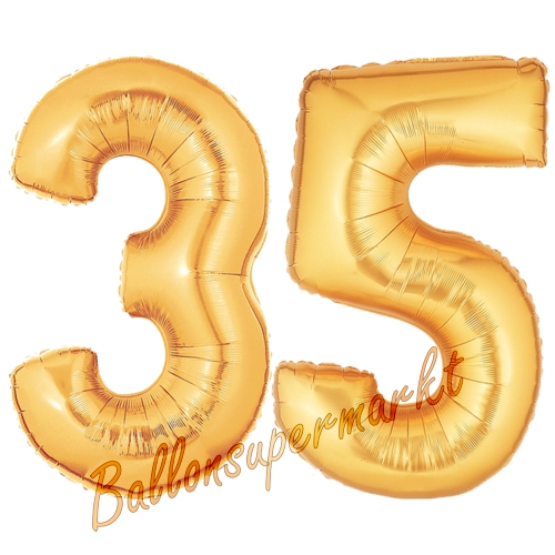 Folienballons-Zahlen-35-Gold-Luftballons-Geschenk-35.-Geburtstag-Jubilaeum-Firmenveranstaltung