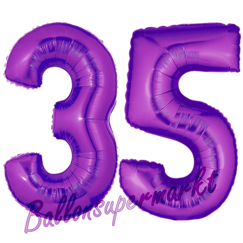 Folienballons-Zahlen-35-Lila-Luftballons-Geschenk-35.-Geburtstag-Jubilaeum-Firmenveranstaltung