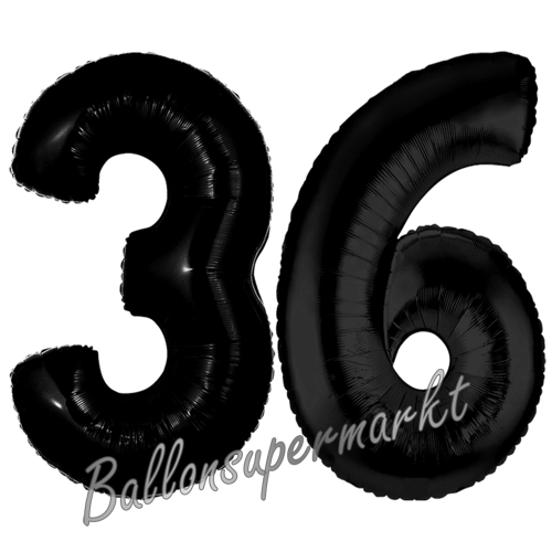 Folienballons-Zahlen-36-Schwarz-Luftballons-Geschenk-36.-Geburtstag-Jubilaeum-Firmenveranstaltung