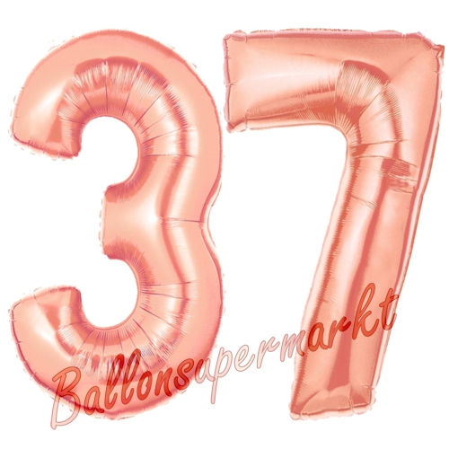Folienballons-Zahlen-37-Rosegold-Luftballons-Geschenk-37.-Geburtstag-Jubilaeum-Firmenveranstaltung