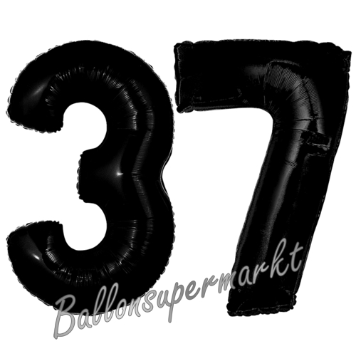 Folienballons-Zahlen-37-Schwarz-Luftballons-Geschenk-37.-Geburtstag-Jubilaeum-Firmenveranstaltung
