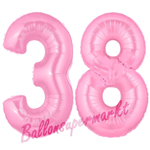 Folienballons-Zahlen-38-Rosa-Luftballons-Geschenk-38.-Geburtstag-Jubilaeum-Firmenveranstaltung