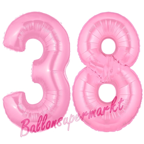 Folienballons-Zahlen-38-Rosa-Luftballons-Geschenk-38.-Geburtstag-Jubilaeum-Firmenveranstaltung