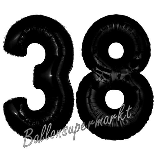 Folienballons-Zahlen-38-Schwarz-Luftballons-Geschenk-38.-Geburtstag-Jubilaeum-Firmenveranstaltung