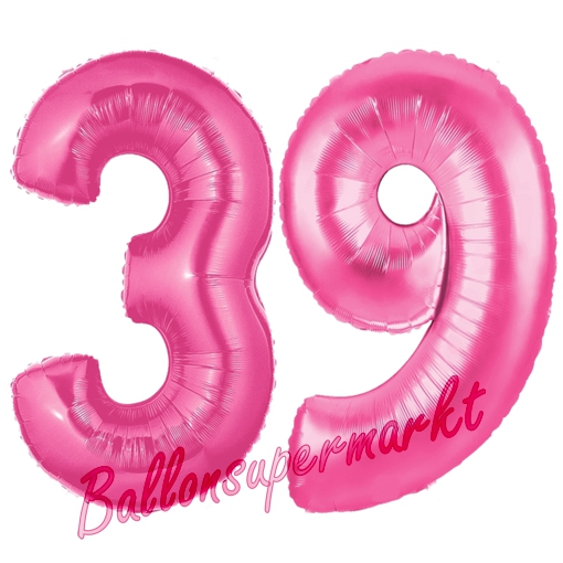 Folienballons-Zahlen-39-Pink-Luftballons-Geschenk-39.-Geburtstag-Jubilaeum-Firmenveranstaltung