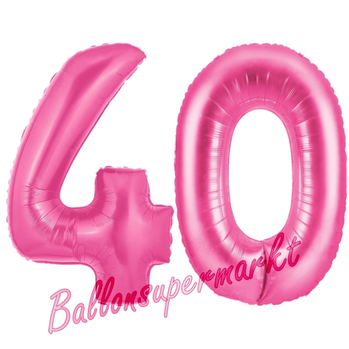 Folienballons-Zahlen-40-Pink-Luftballons-Geschenk-40.-Geburtstag-Jubilaeum-Firmenveranstaltung
