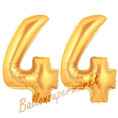 Folienballons-Zahlen-44-Gold-Luftballons-Geschenk-44.-Geburtstag-Jubilaeum-Firmenveranstaltung