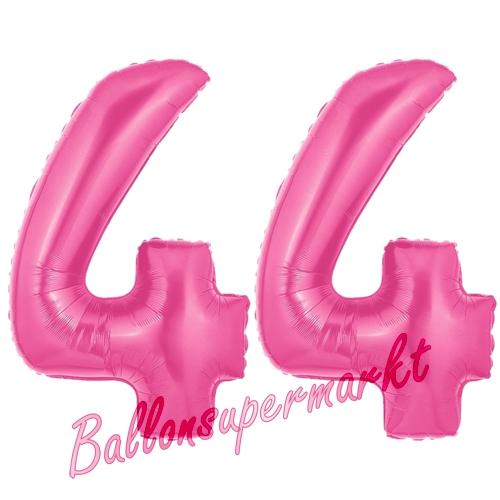 Folienballons-Zahlen-44-Pink-Luftballons-Geschenk-44.-Geburtstag-Jubilaeum-Firmenveranstaltung