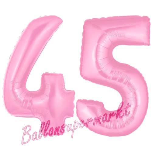 Folienballons-Zahlen-45-Rosa-Luftballons-Geschenk-45.-Geburtstag-Jubilaeum-Firmenveranstaltung