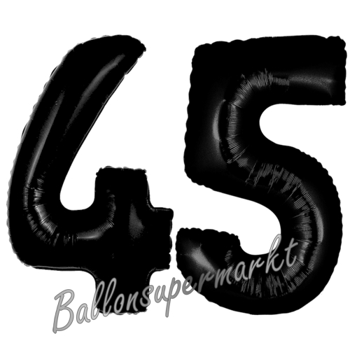 Folienballons-Zahlen-45-Schwarz-Luftballons-Geschenk-45.-Geburtstag-Jubilaeum-Firmenveranstaltung