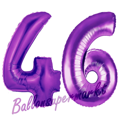 Folienballons-Zahlen-46-Lila-Luftballons-Geschenk-46.-Geburtstag-Jubilaeum-Firmenveranstaltung