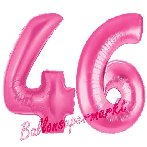Folienballons-Zahlen-46-Pink-Luftballons-Geschenk-46.-Geburtstag-Jubilaeum-Firmenveranstaltung
