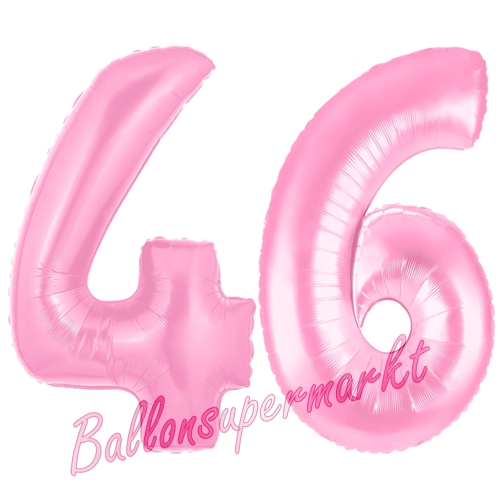 Folienballons-Zahlen-46-Rosa-Luftballons-Geschenk-46.-Geburtstag-Jubilaeum-Firmenveranstaltung