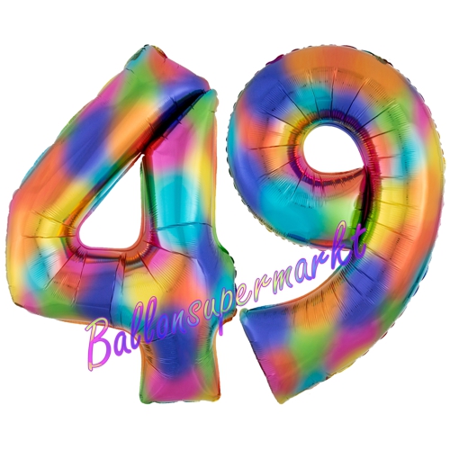 Folienballons-Zahlen-49-Regenbogen-Luftballons-Geschenk-49.-Geburtstag-Jubilaeum-Firmenveranstaltung