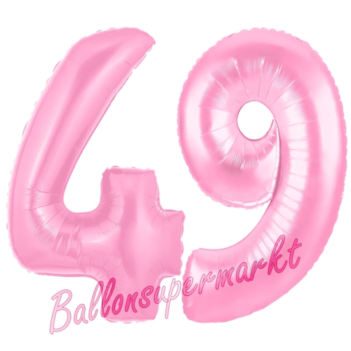 Folienballons-Zahlen-49-Rosa-Luftballons-Geschenk-49.-Geburtstag-Jubilaeum-Firmenveranstaltung