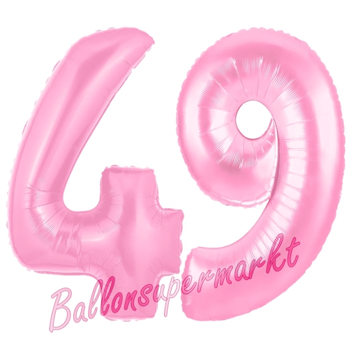 Folienballons-Zahlen-49-Rosa-Luftballons-Geschenk-49.-Geburtstag-Jubilaeum-Firmenveranstaltung