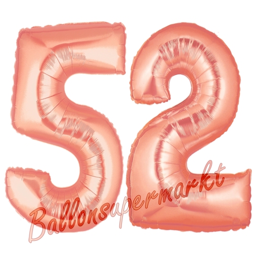 Folienballons-Zahlen-52-Rosegold-Luftballons-Geschenk-52.-Geburtstag-Jubilaeum-Firmenveranstaltung