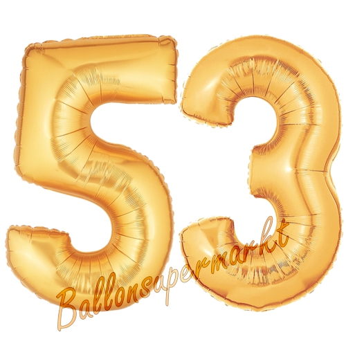 Folienballons-Zahlen-53-Gold-Luftballons-Geschenk-53.-Geburtstag-Jubilaeum-Firmenveranstaltung