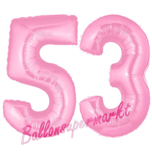 Folienballons-Zahlen-53-Rosa-Luftballons-Geschenk-53.-Geburtstag-Jubilaeum-Firmenveranstaltung