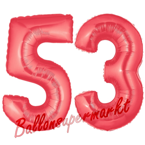 Folienballons-Zahlen-53-Rot-Luftballons-Geschenk-53.-Geburtstag-Jubilaeum-Firmenveranstaltung