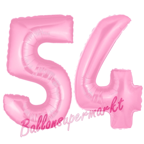 Folienballons-Zahlen-54-Rosa-Luftballons-Geschenk-54.-Geburtstag-Jubilaeum-Firmenveranstaltung