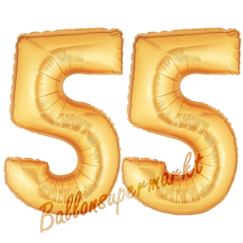 Folienballons-Zahlen-55-Gold-Luftballons-Geschenk-55.-Geburtstag-Jubilaeum-Firmenveranstaltung