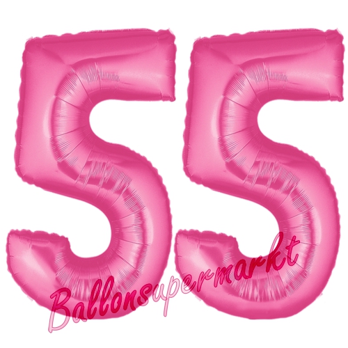Folienballons-Zahlen-55-Pink-Luftballons-Geschenk-55.-Geburtstag-Jubilaeum-Firmenveranstaltung